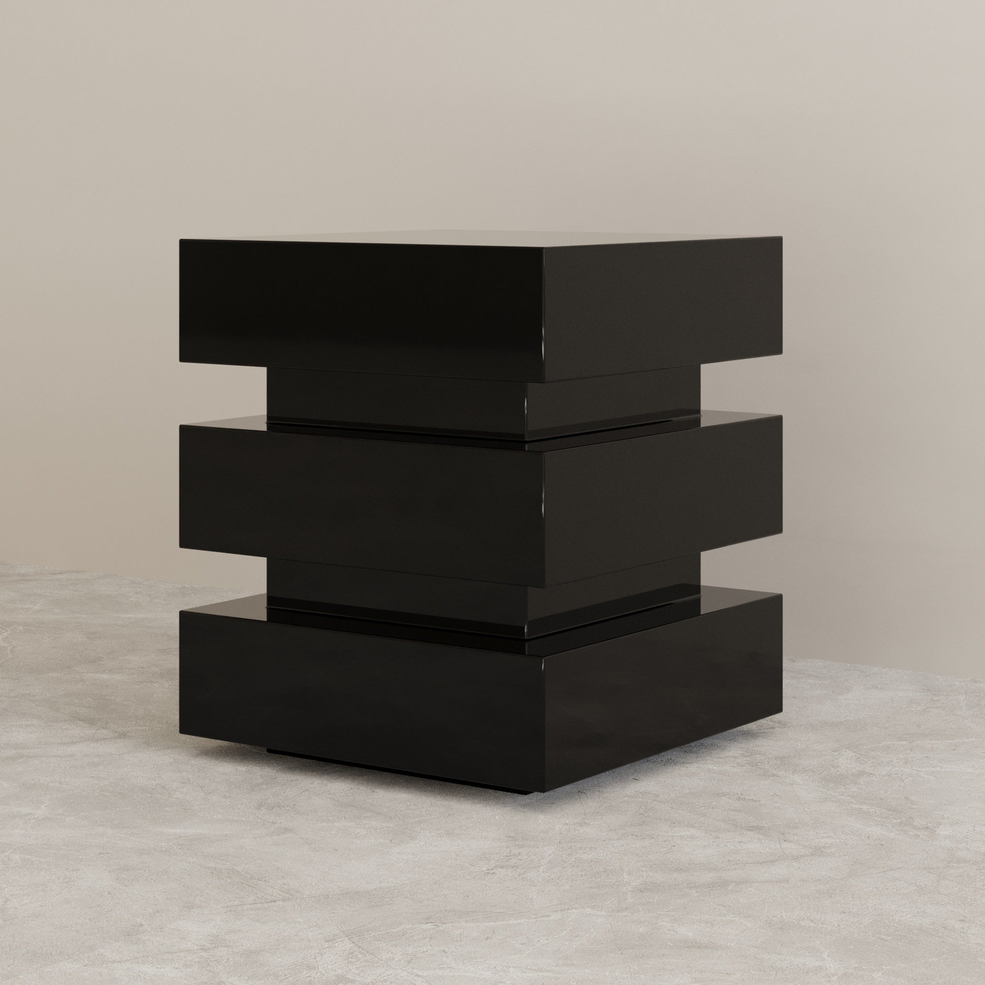 DE STIJL CUBIC SIDE TABLE - Medium - Dark Red