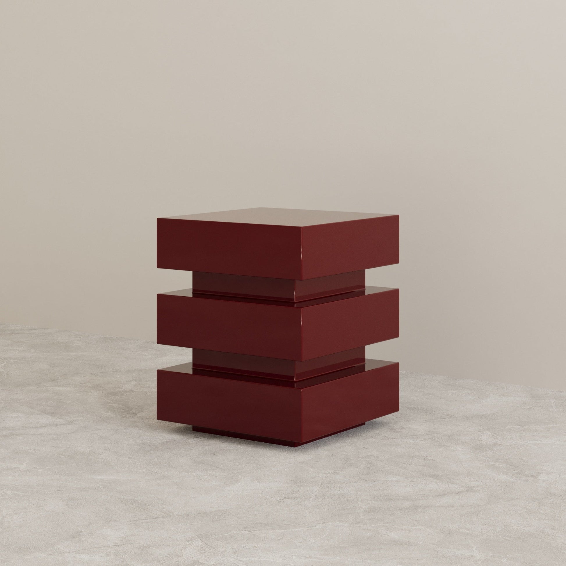 DE STIJL CUBIC Side Table / Stool - Beige