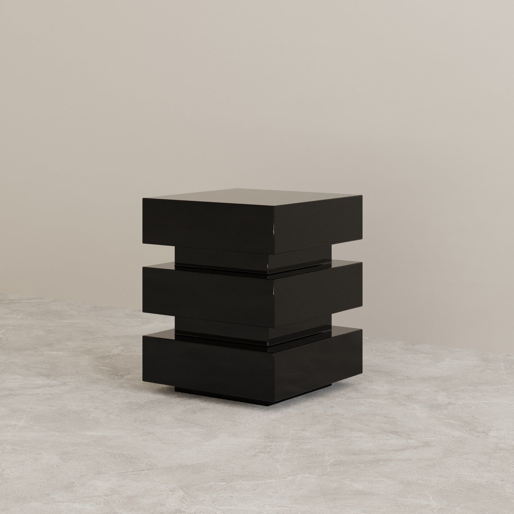 DE STIJL CUBIC Side Table / Stool - Beige