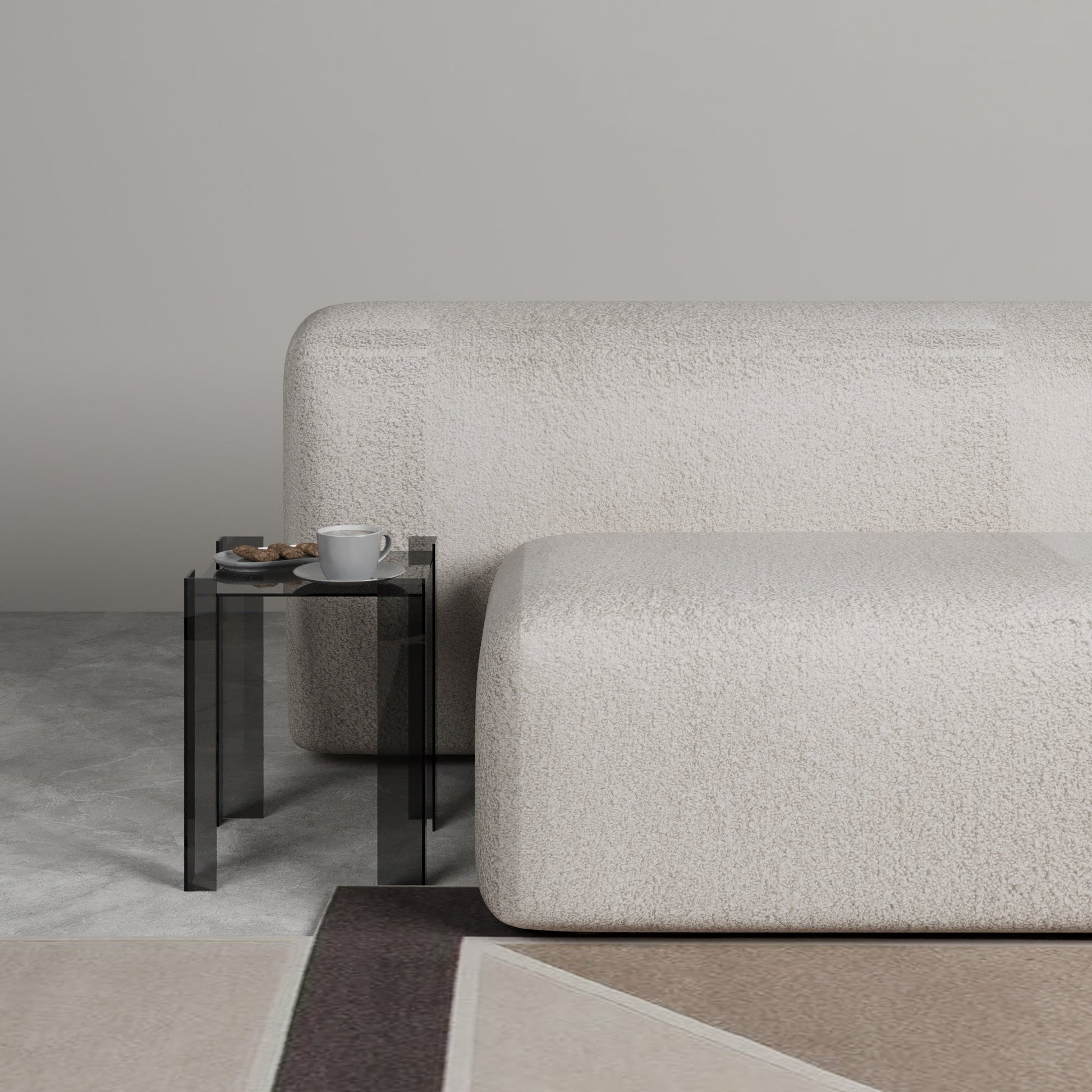 DE STIJL GLASS SIDE TABLE - Medium - Bronze