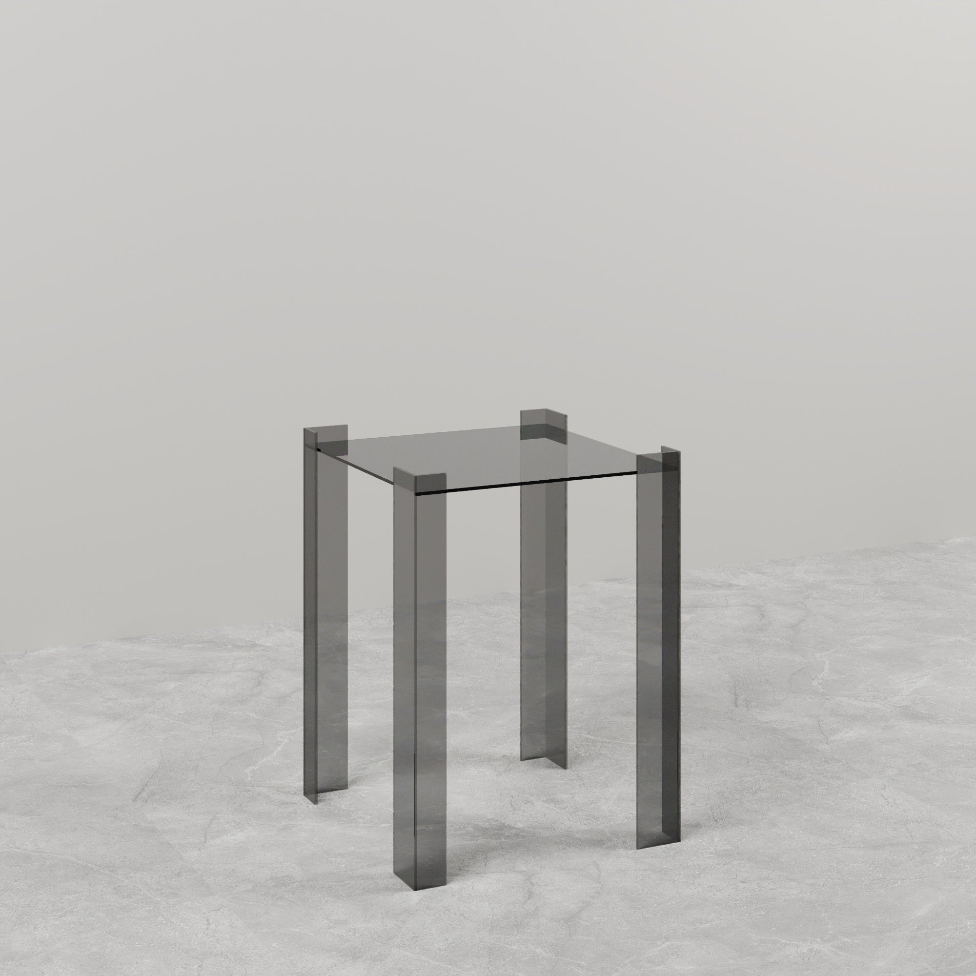 DE STIJL GLASS SIDE TABLE - Medium - Smoked