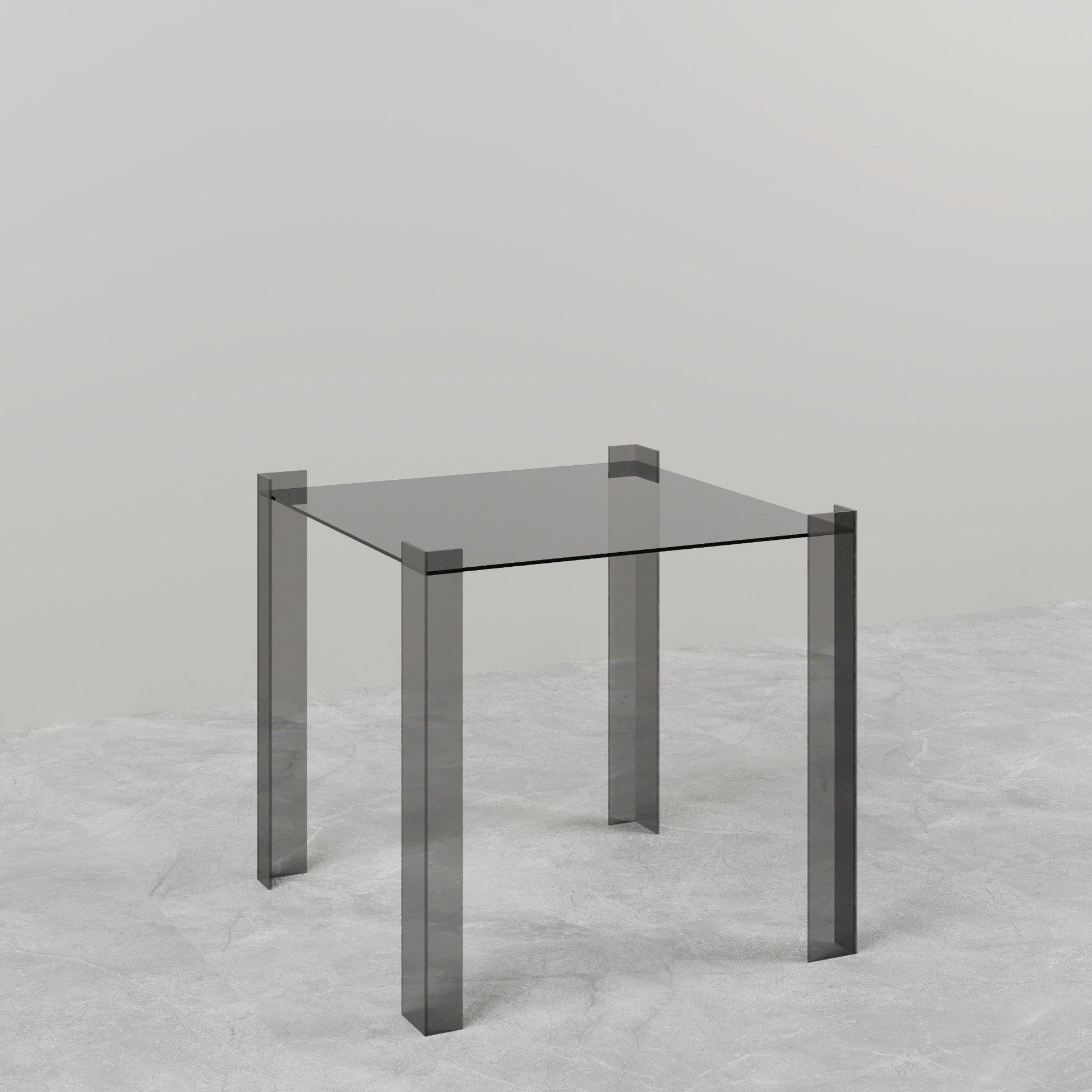 DE STIJL GLASS SIDE TABLE - Small - Smoked