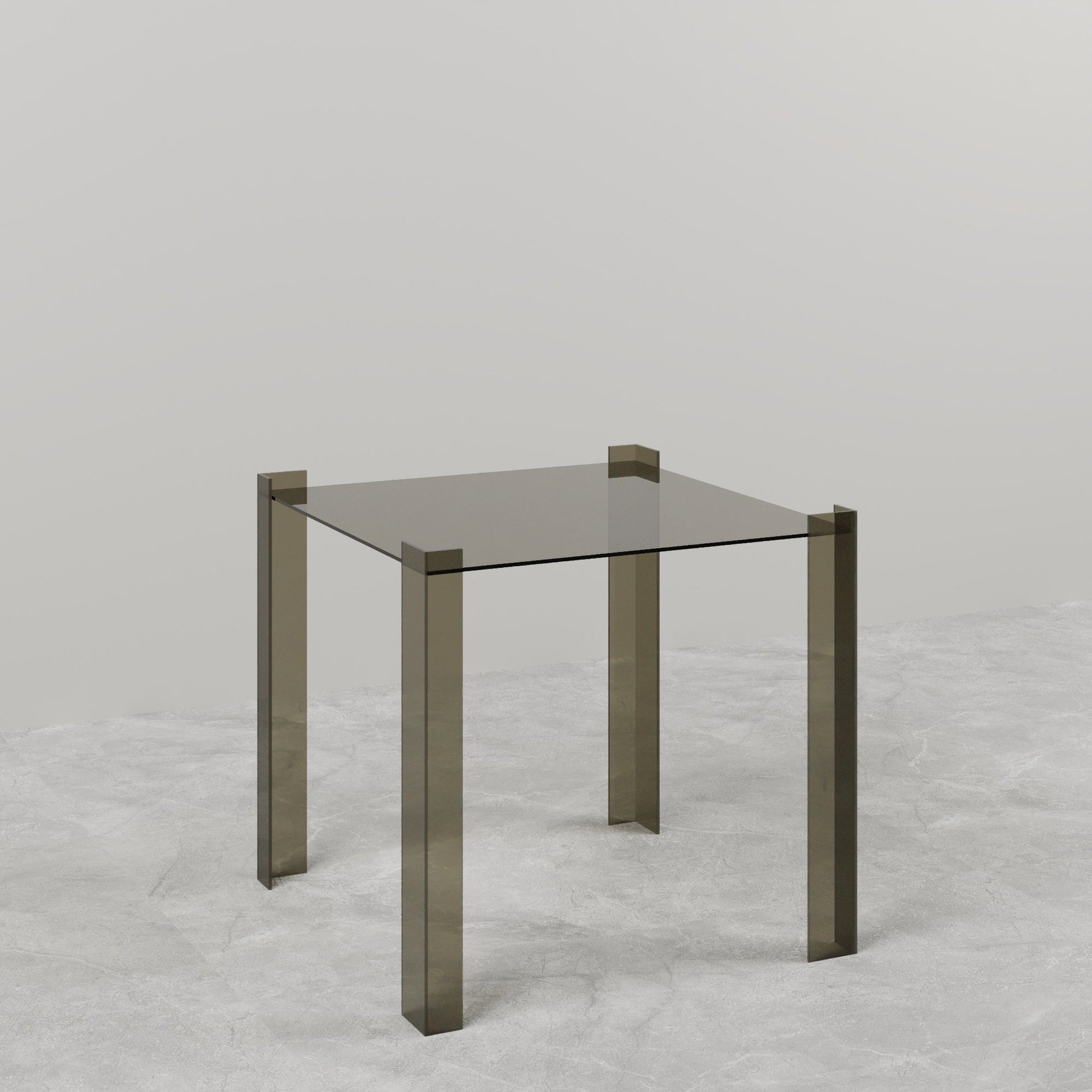 DE STIJL GLASS SIDE TABLE - Small - Smoked