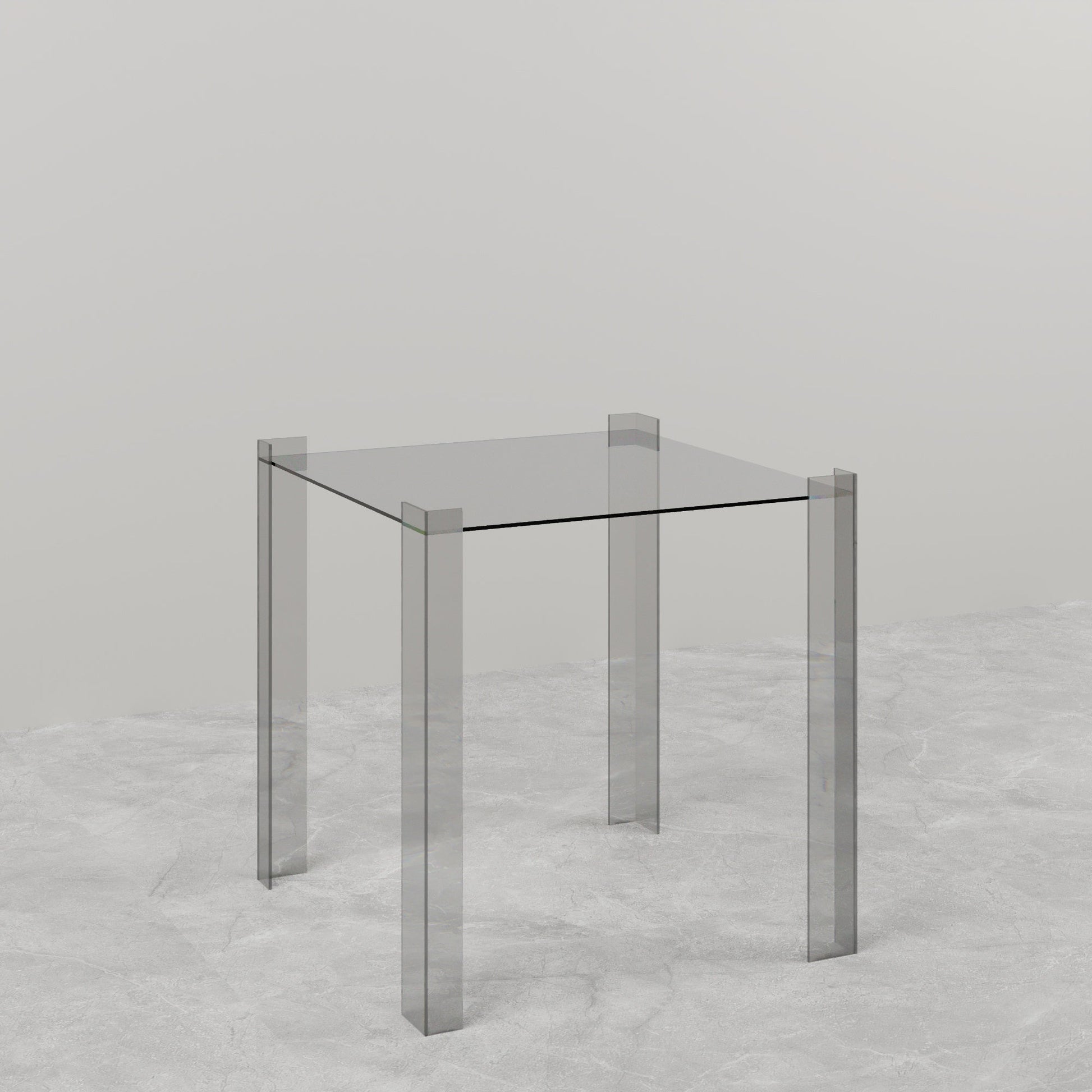DE STIJL GLASS SIDE TABLE - Small - Smoked