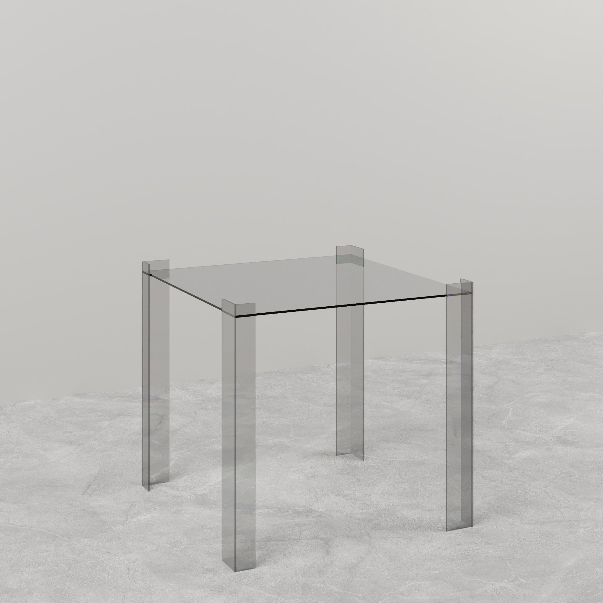 DE STIJL GLASS SIDE TABLE - Small - Smoked