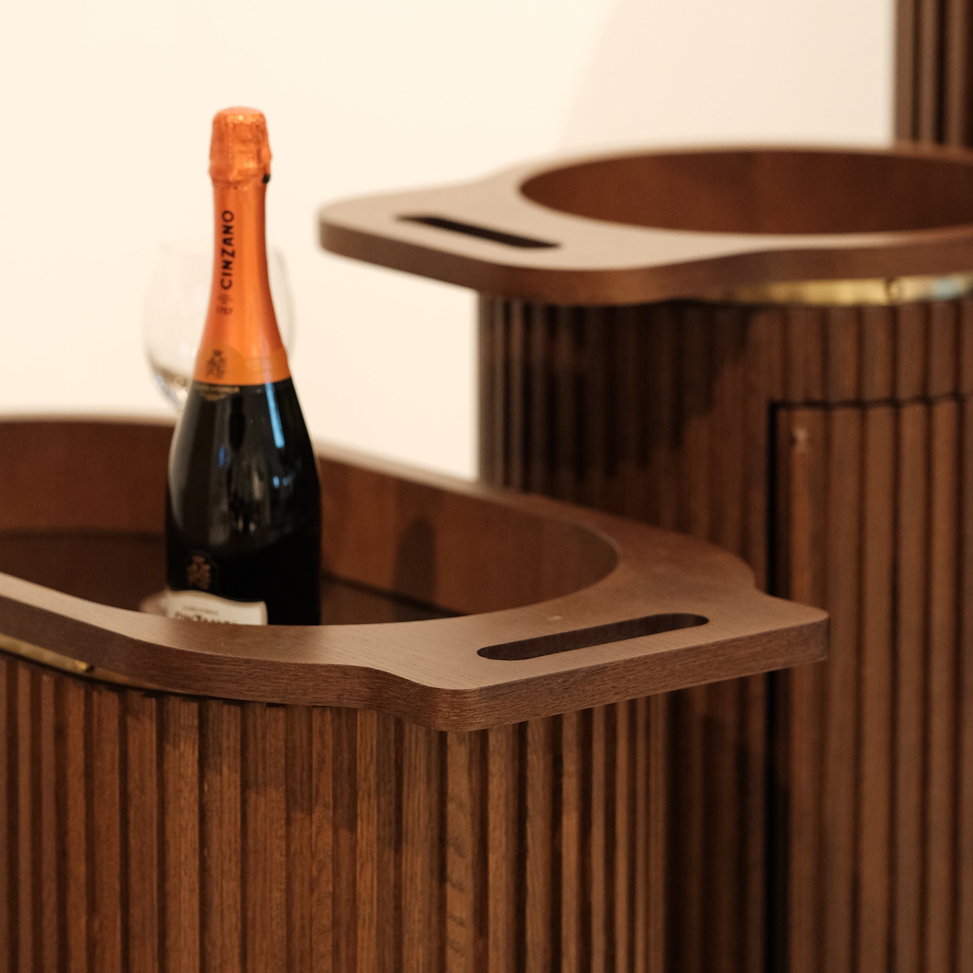 Docia Masif Meşe Servis Sunum Arabası