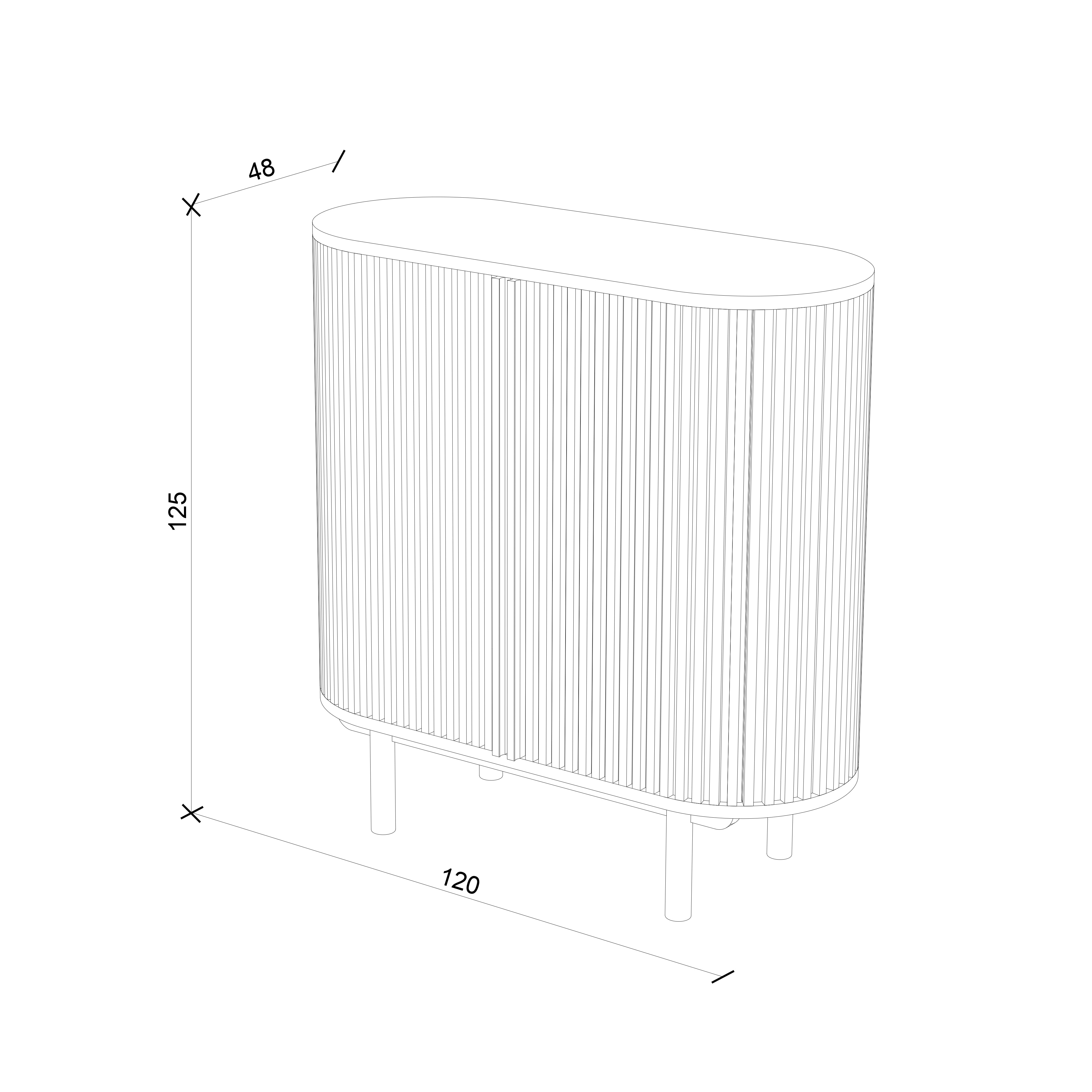 Docia Masif Meşe Servis Sunum Arabası