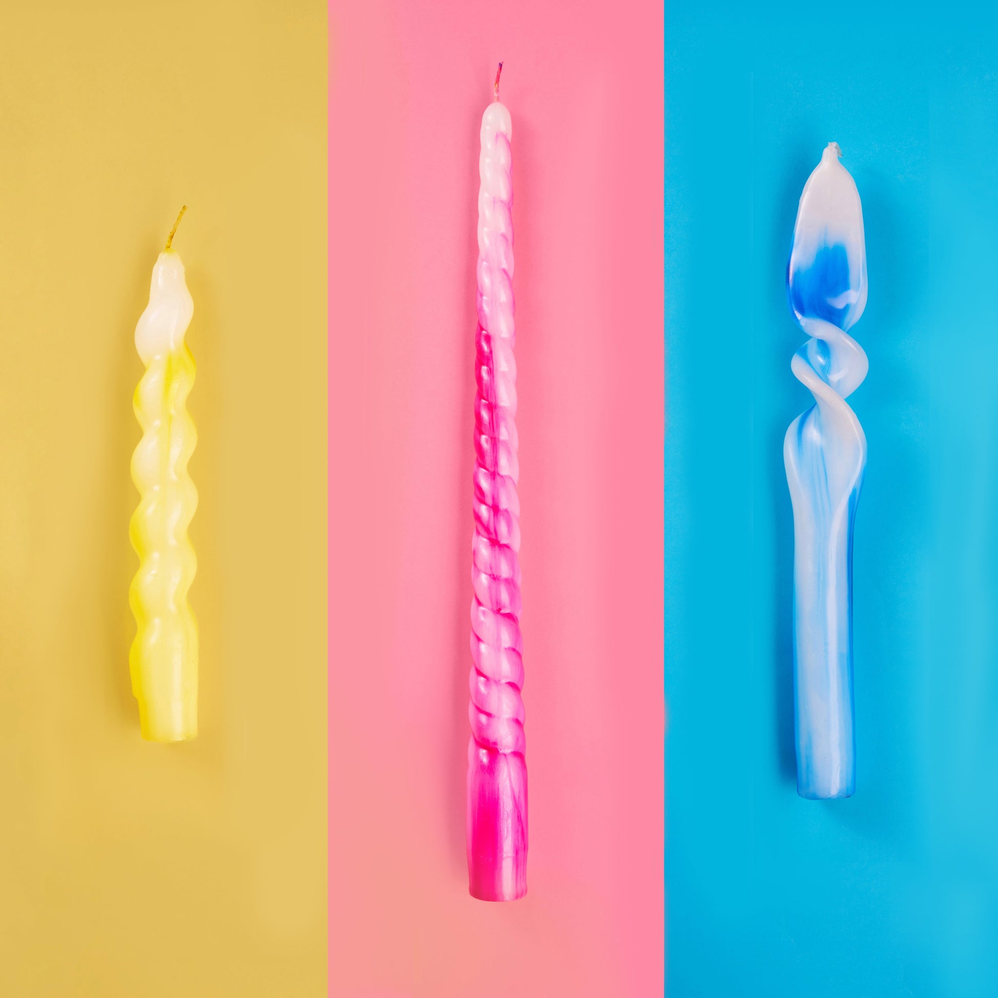 Ebruli 3'Lü Burgu Set Mum