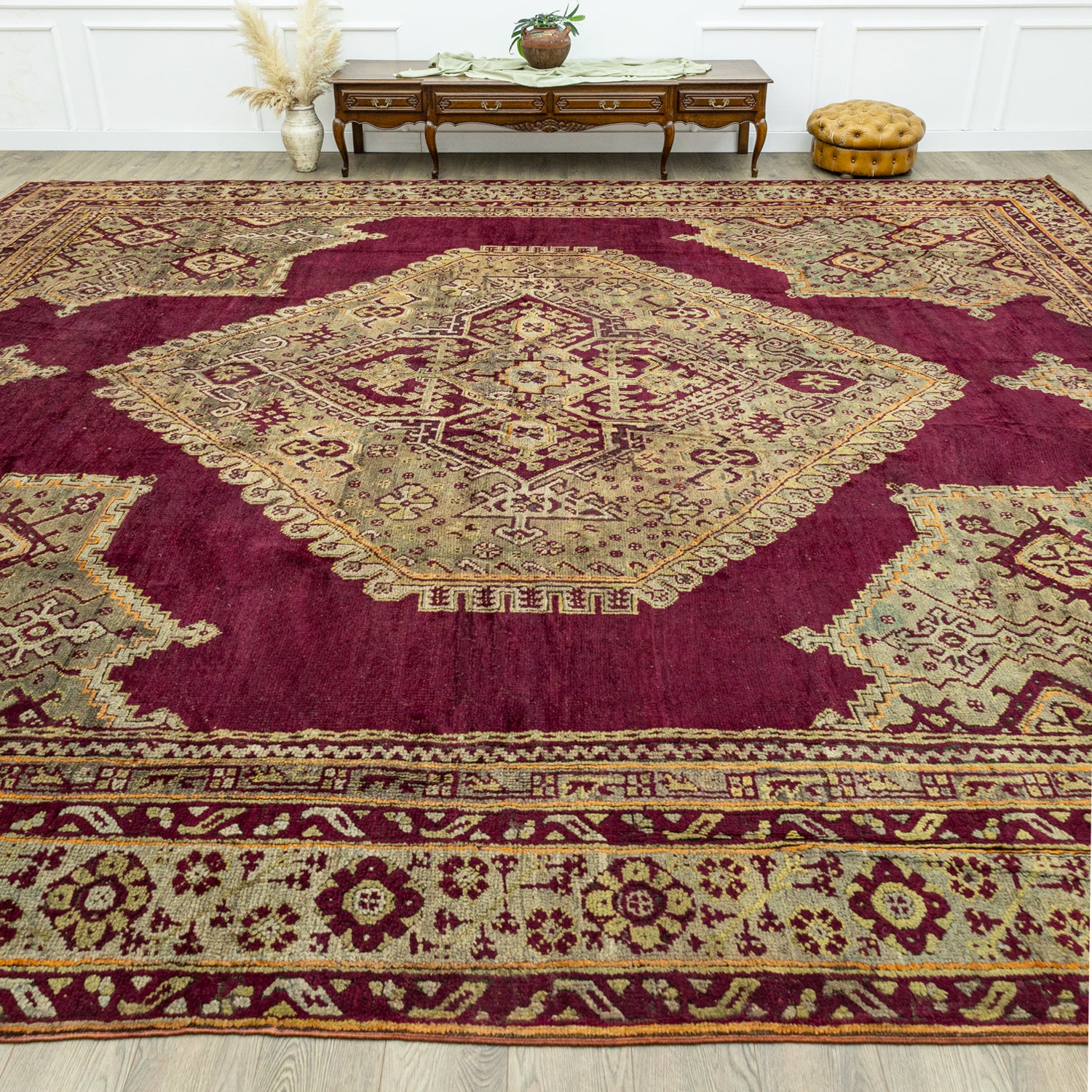 Eftal El Dokuma Antika Saray Halısı 447x544 cm
