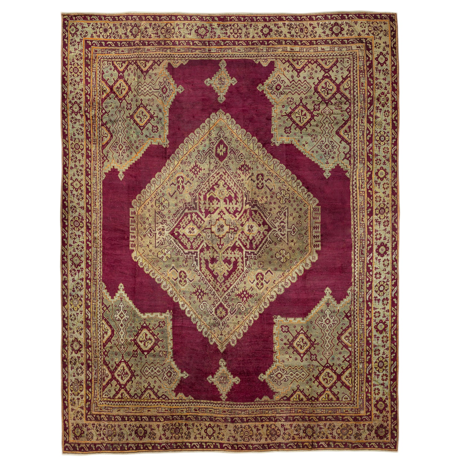 Eftal El Dokuma Antika Saray Halısı 447x544 cm