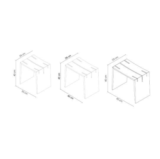 Bridge Tabure Seti Masif Meşe