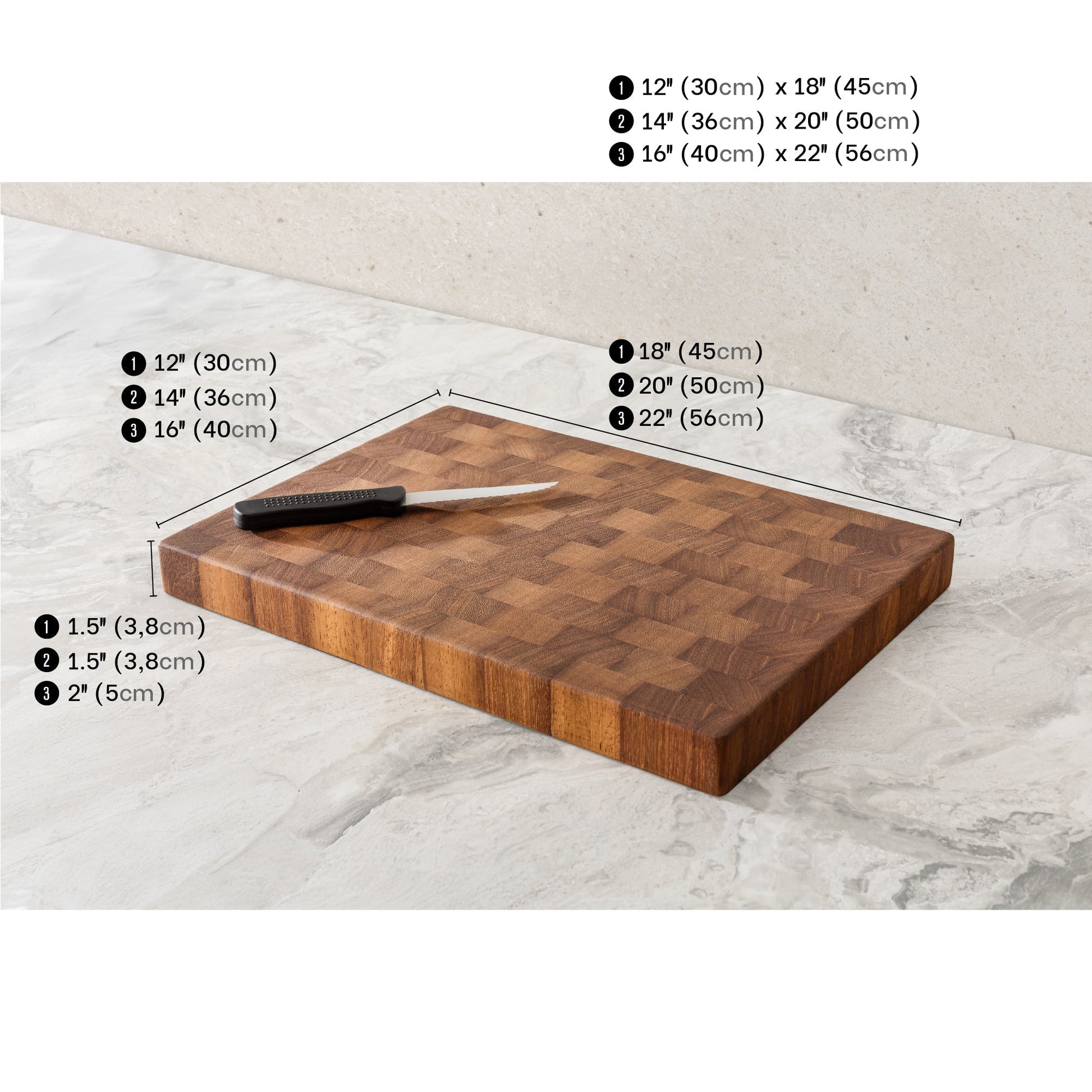 Endgrain İreko Ağacı Kesme Ve Servis Tahtası, El Yapımı