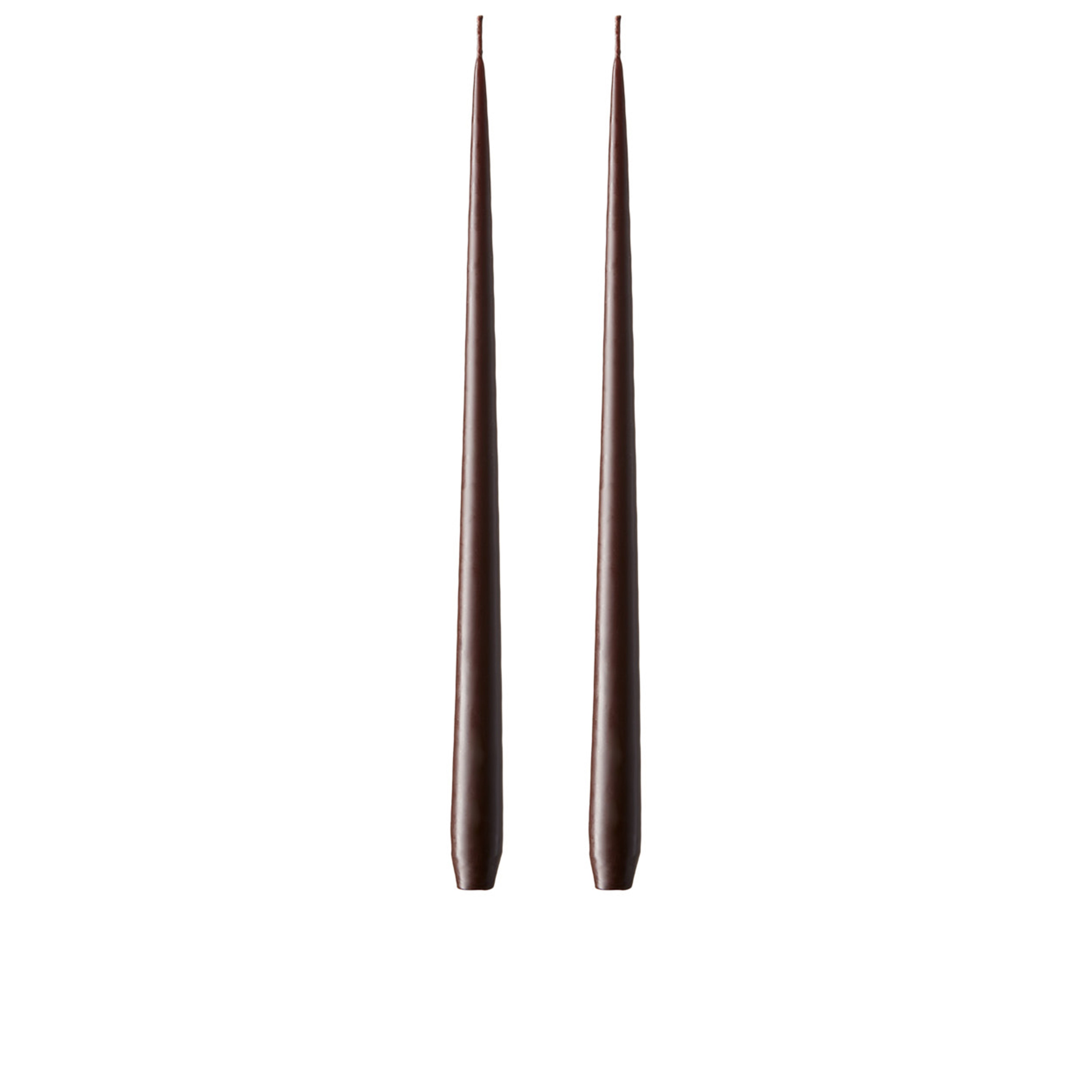Espresso Kokusuz 2'Li Uzun Konik Mum 42 Cm