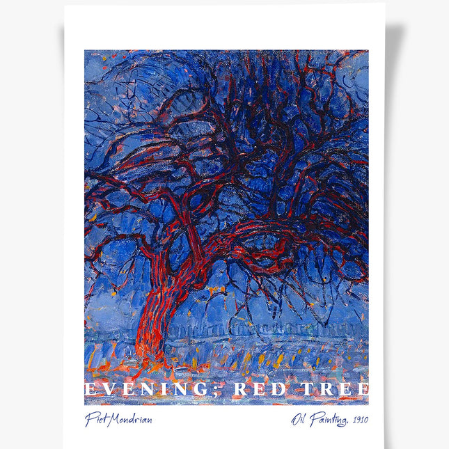 Evening; Red Tree | Piet Mondrian Baskı-Baskı-ODA.products-30x40 cm-Çerçevesiz-NowShopFun