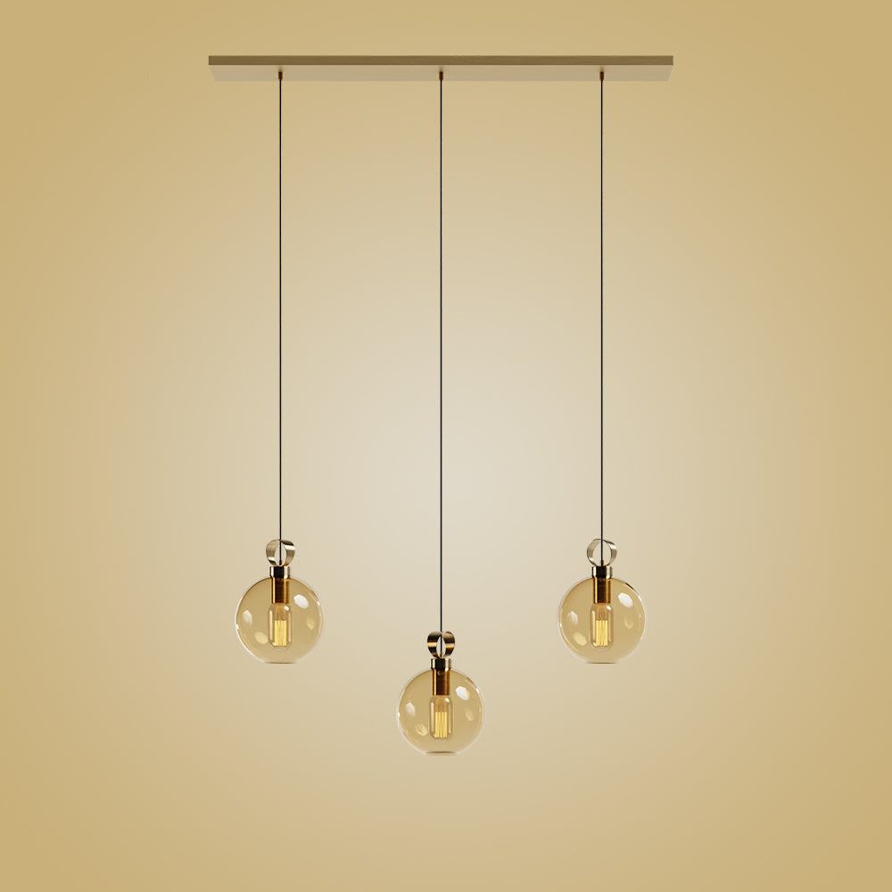 Globe Pirinç Detaylı Üçlü Set - Lineer