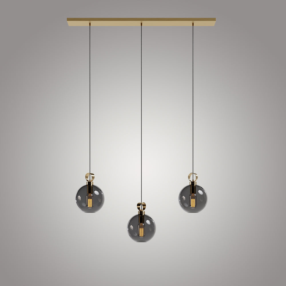 Globe Pirinç Detaylı Üçlü Set - Lineer