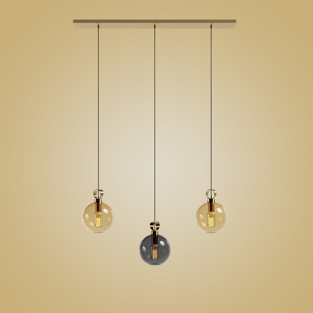 Globe Pirinç Detaylı Üçlü Set - Lineer