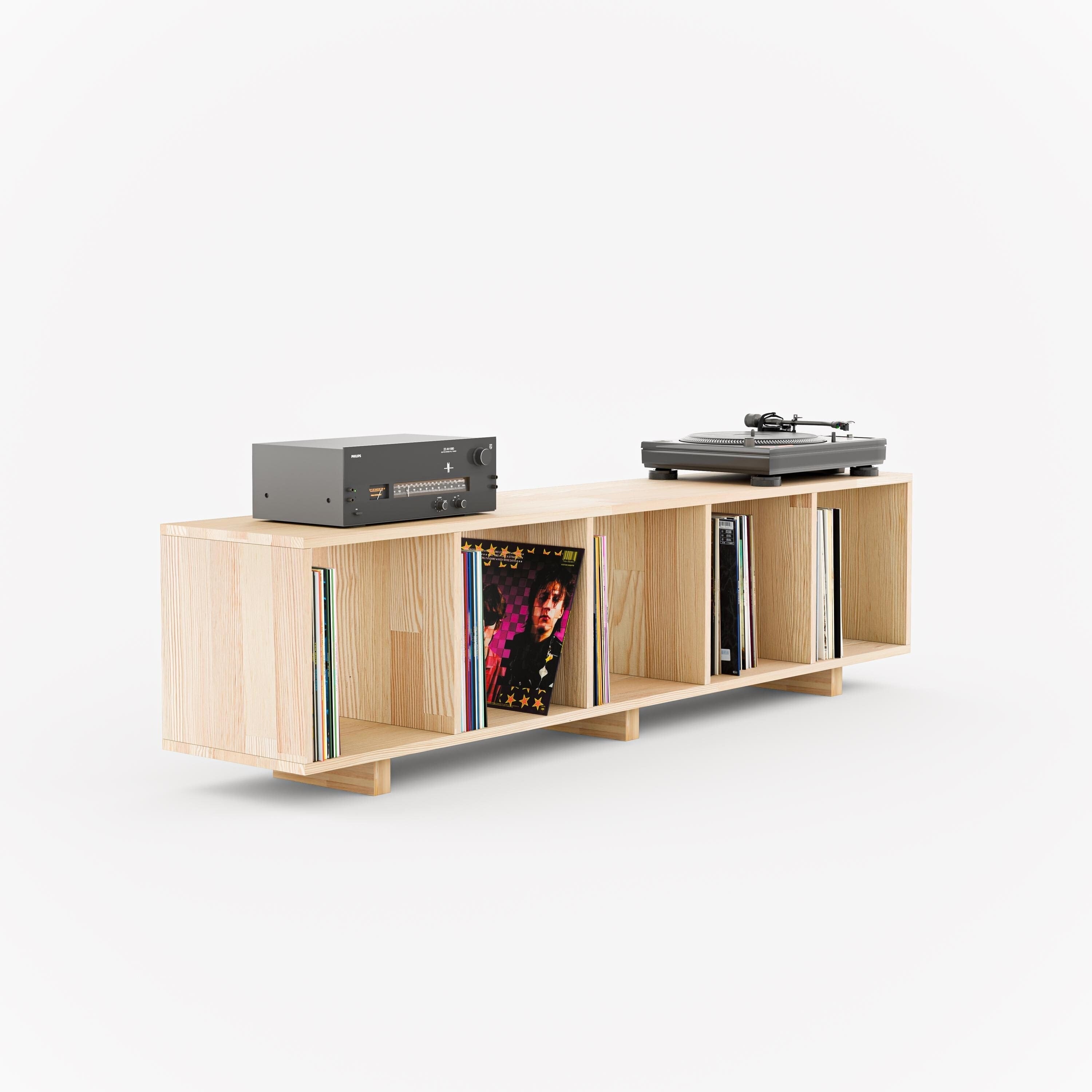 Solid Wood Open Shelving Unit & Bookcase