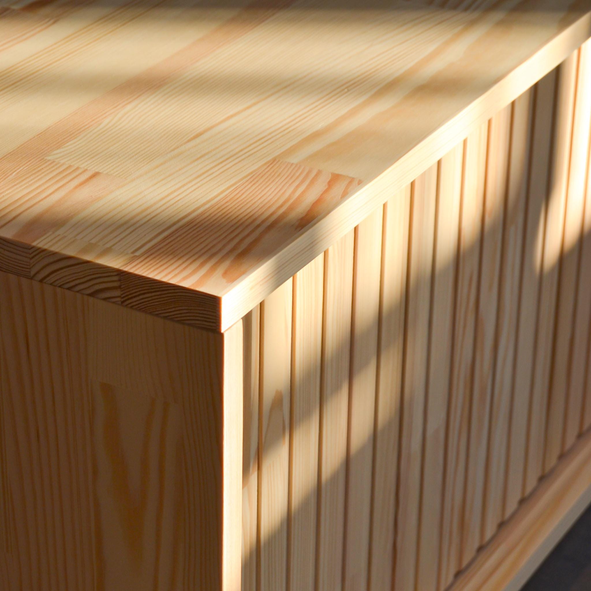 Solid Wood Open Compartment TV Unit