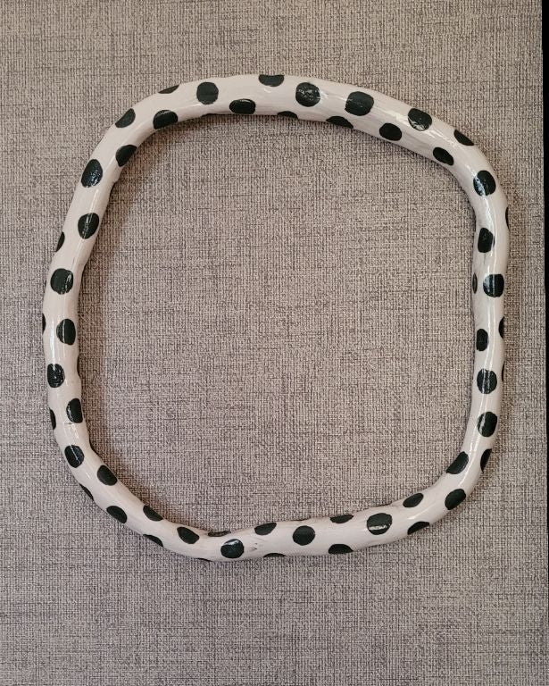Polka Dot, Amorphous Ceramic Frame/Mirror