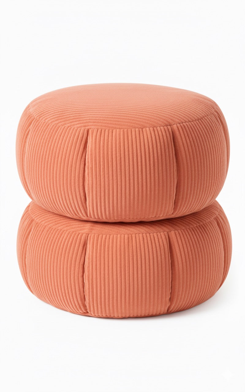 Ba'al Velvet Round Ottoman/Stool