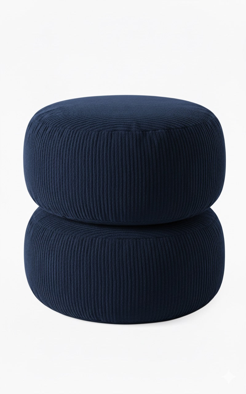 Ba'al Velvet Round Ottoman/Stool