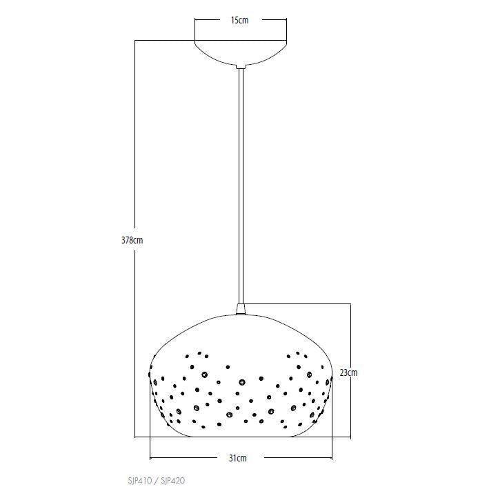 Inlay 1l Sarkit Bakir Ø31x23 Cm E27 1x60w