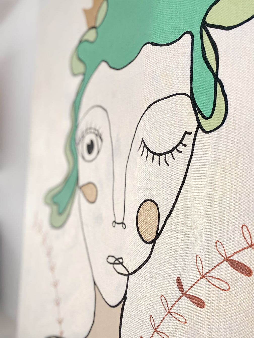 Kanvas Renkli Portre Serisi - 02