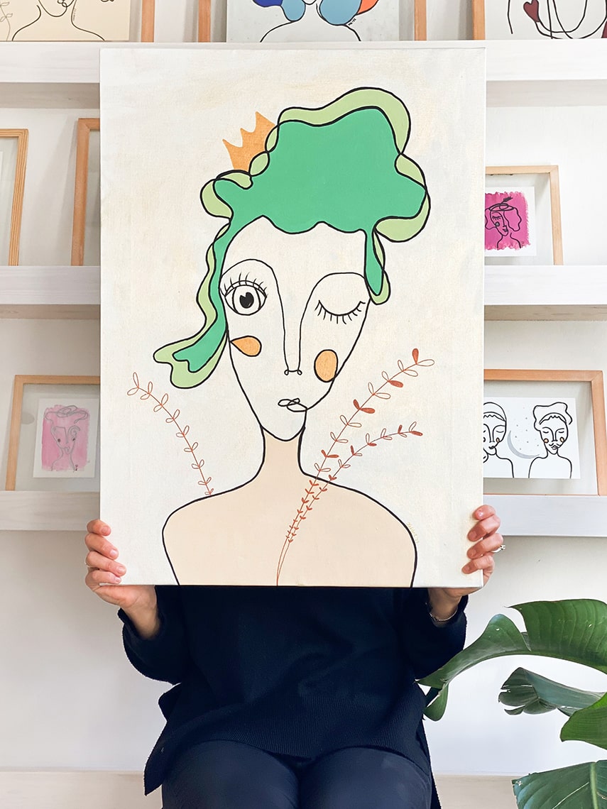 Kanvas Renkli Portre Serisi - 02