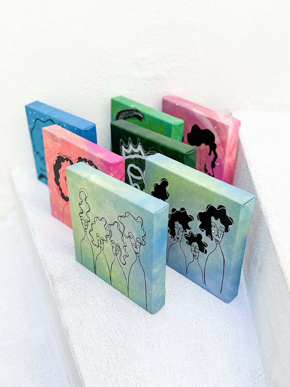 Kanvas Renkli Portre Serisi - 33