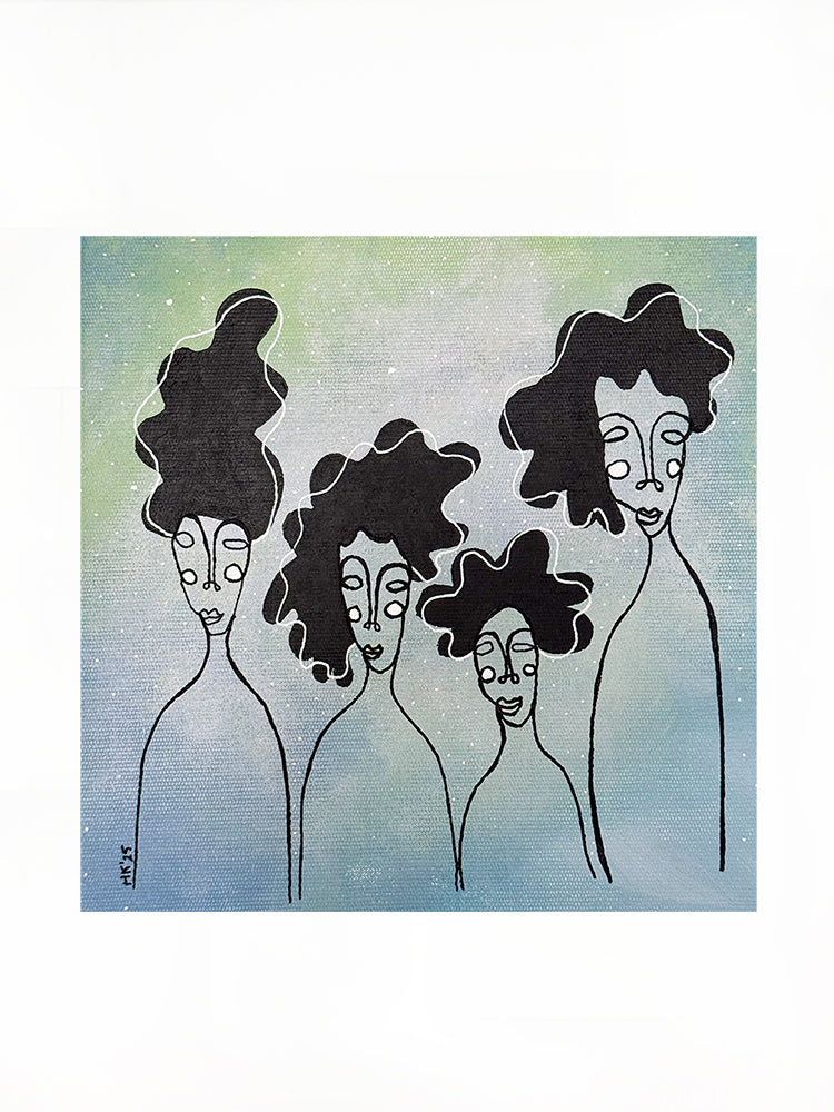 Kanvas Renkli Portre Serisi - 34