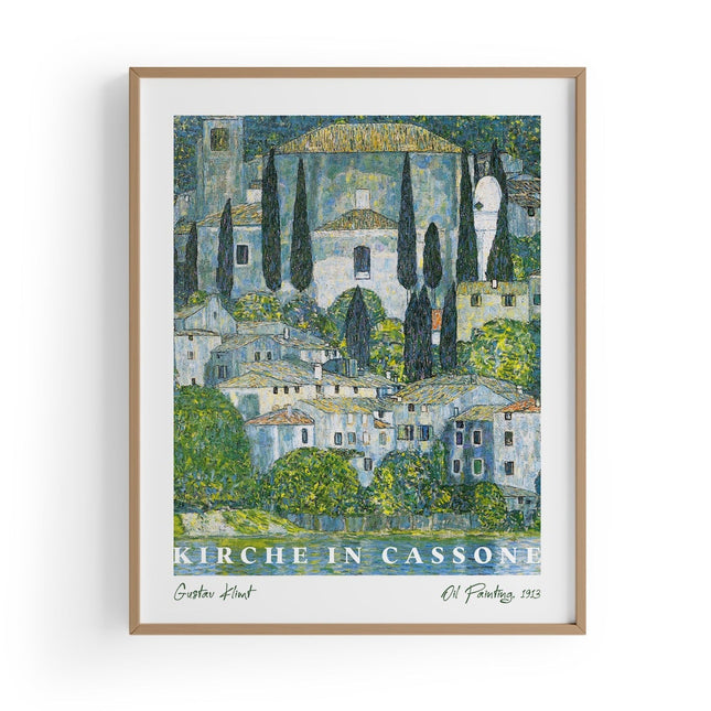 Kirche In Cassone | Gustav Klimt Baskı-Baskı-ODA.products-30x40 cm-Ahşap Çerçeve-NowShopFun