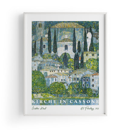 Kirche In Cassone | Gustav Klimt Baskı-Baskı-ODA.products-30x40 cm-Beyaz Çerçeve-NowShopFun