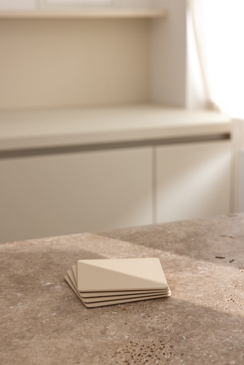 Kiva Metal Kare Bardak Altlığı (4'Lü Set)