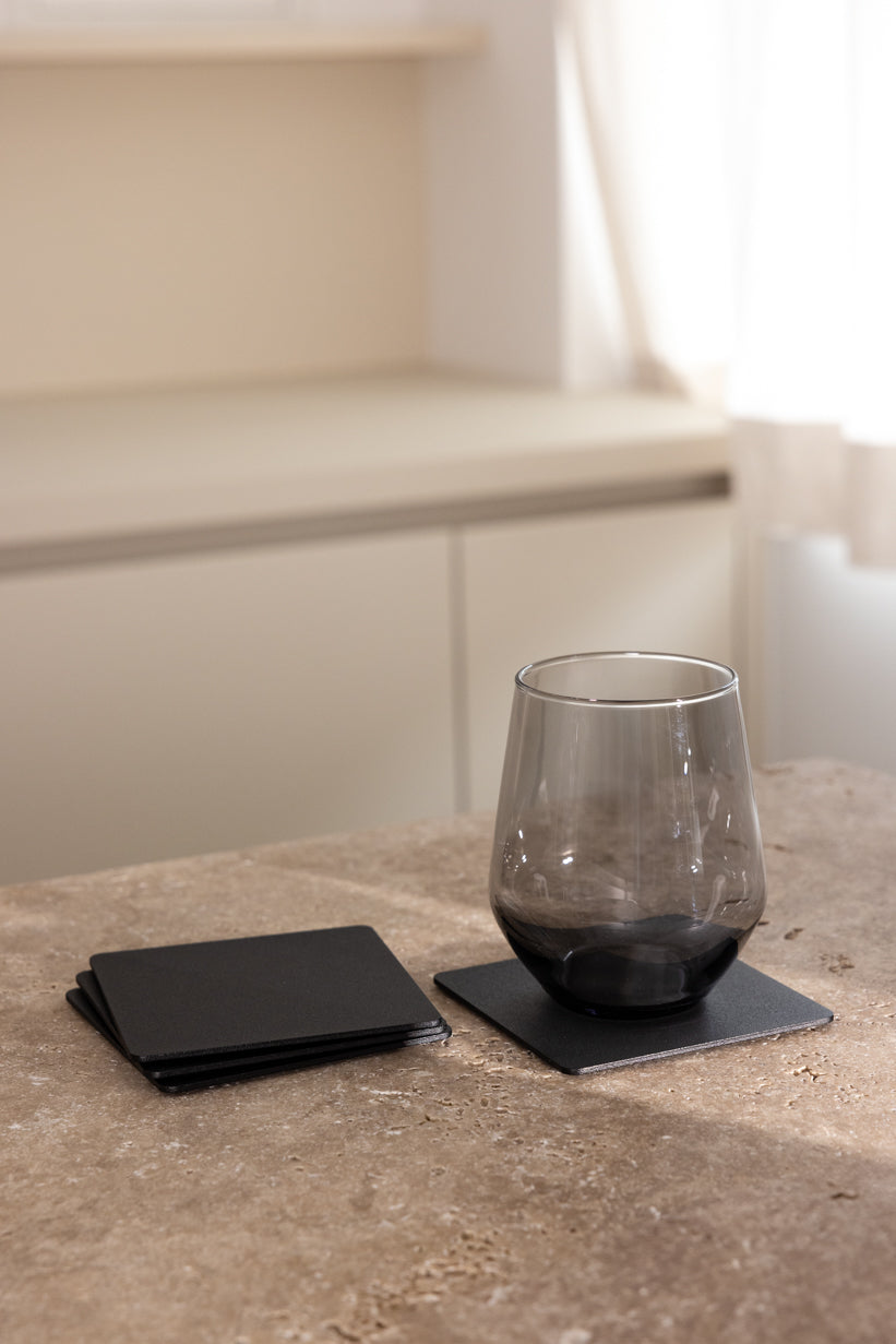 Kiva Metal Kare Bardak Altlığı (4'Lü Set)