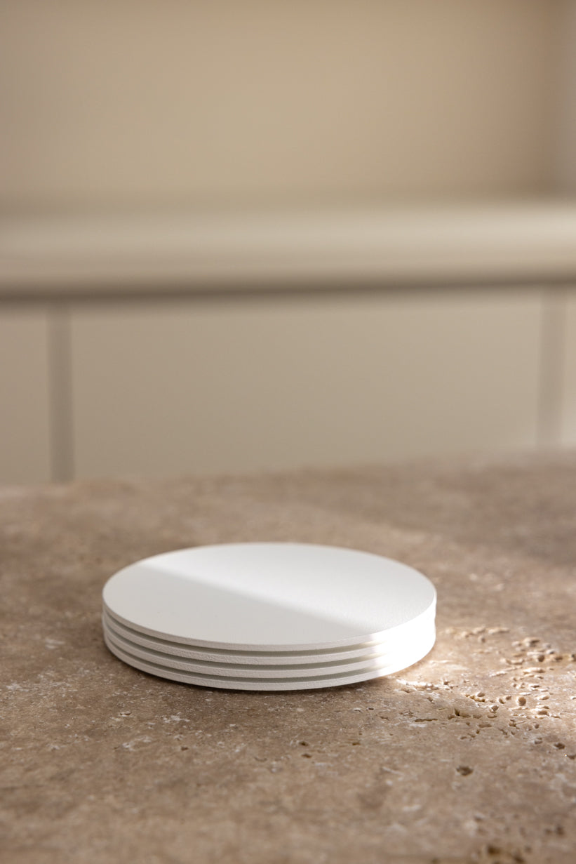 Kiva Metal Yuvarlak Bardak Altlığı (4'Lü Set)