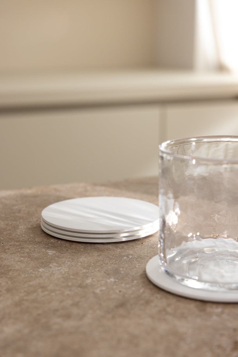 Kiva Metal Yuvarlak Bardak Altlığı (4'Lü Set)