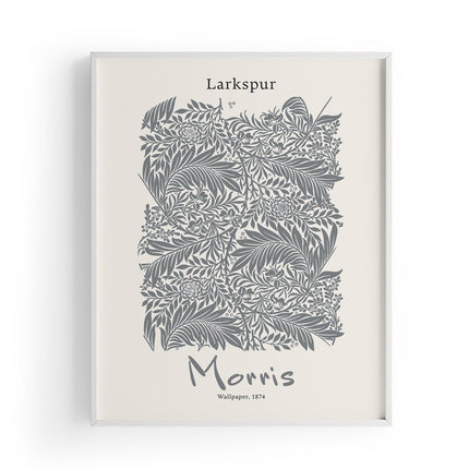 Larkspur | William Morris Baskı-Baskı-ODA.products-30x40 cm-Beyaz Çerçeve-NowShopFun