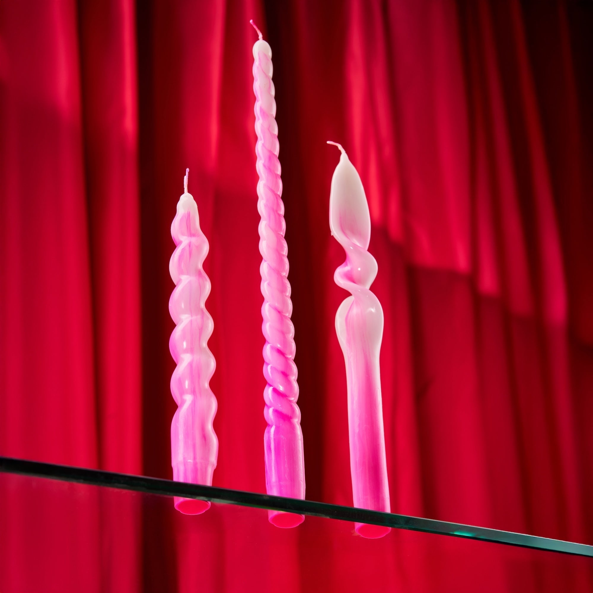 Ebruli 3'Lü Burgu Set Mum