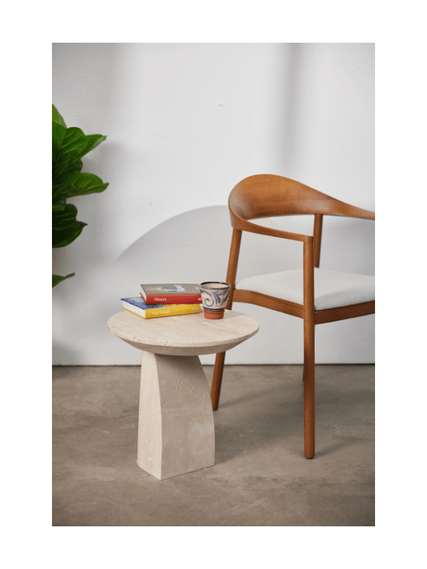 Worx Travertine Side Table