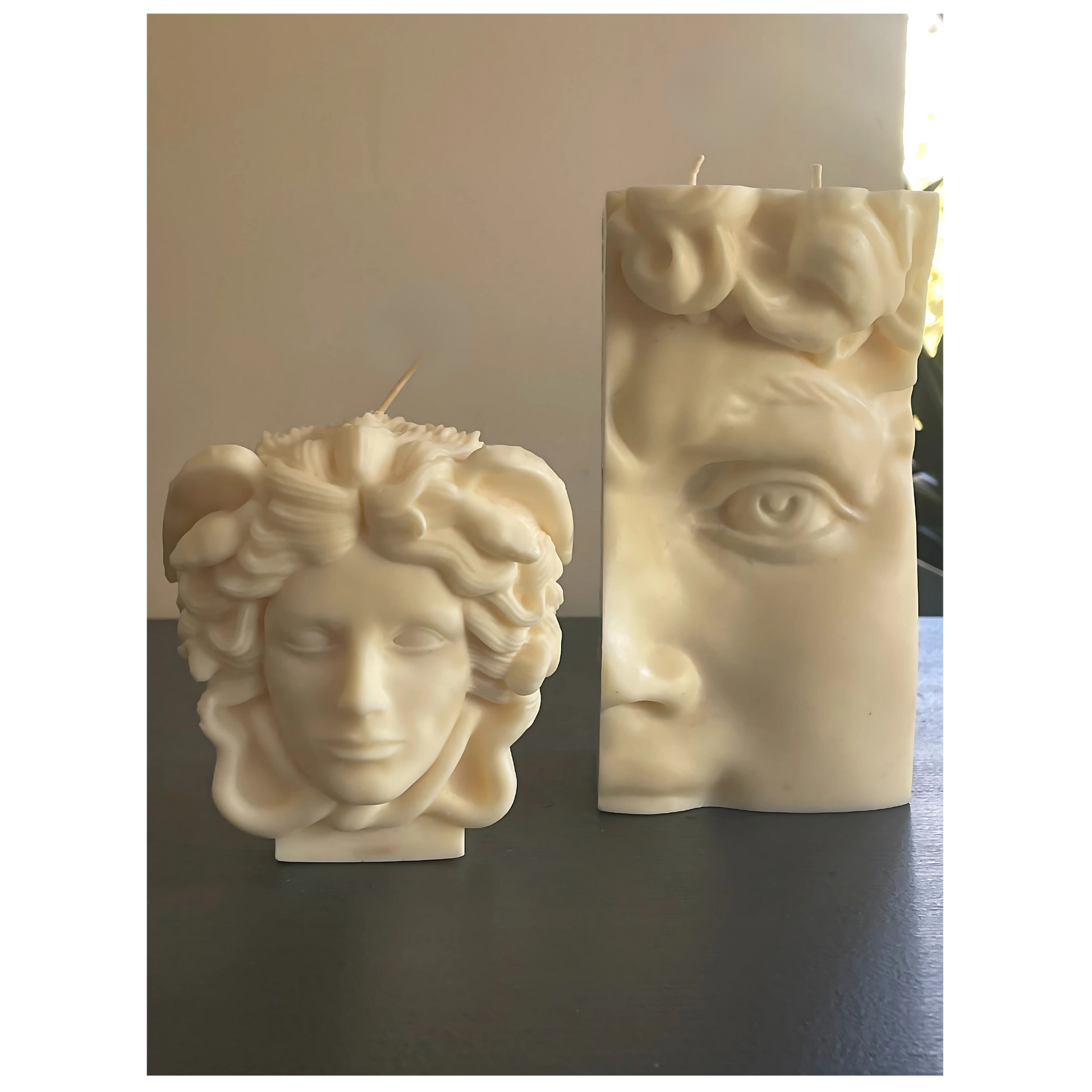 Medusa & David Heykel Mum Seti – El Yapımı Dekoratif Soya Wax