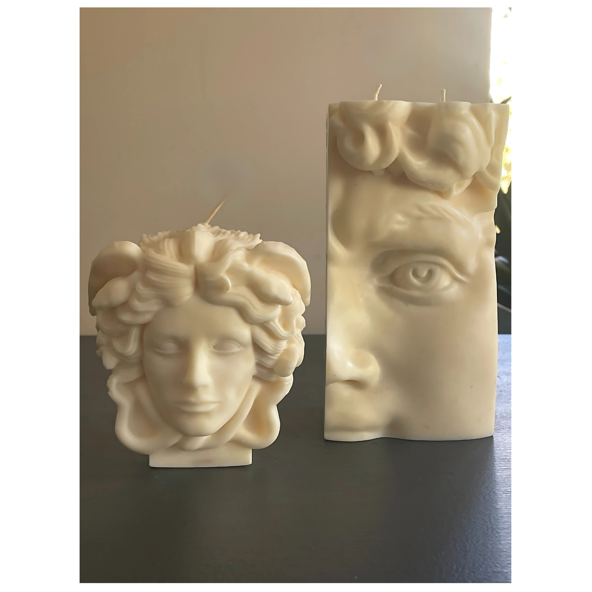 Medusa & David Heykel Mum Seti – El Yapımı Dekoratif Soya Wax
