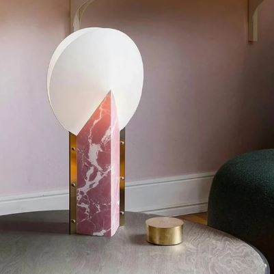 Moon Masa Lambasi 1l Pembe Ø30x14xh57 Cm E27 Led 1x12w