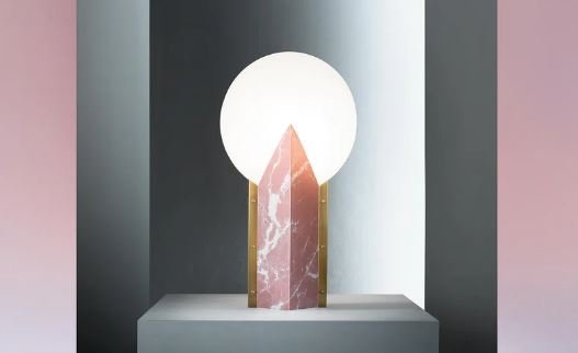 Moon Masa Lambasi 1l Pembe Ø30x14xh57 Cm E27 Led 1x12w
