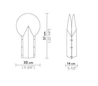 Moon Masa Lambasi 1l Si̇Yah Ø30x14xh57 Cm E27 Led 1x12w