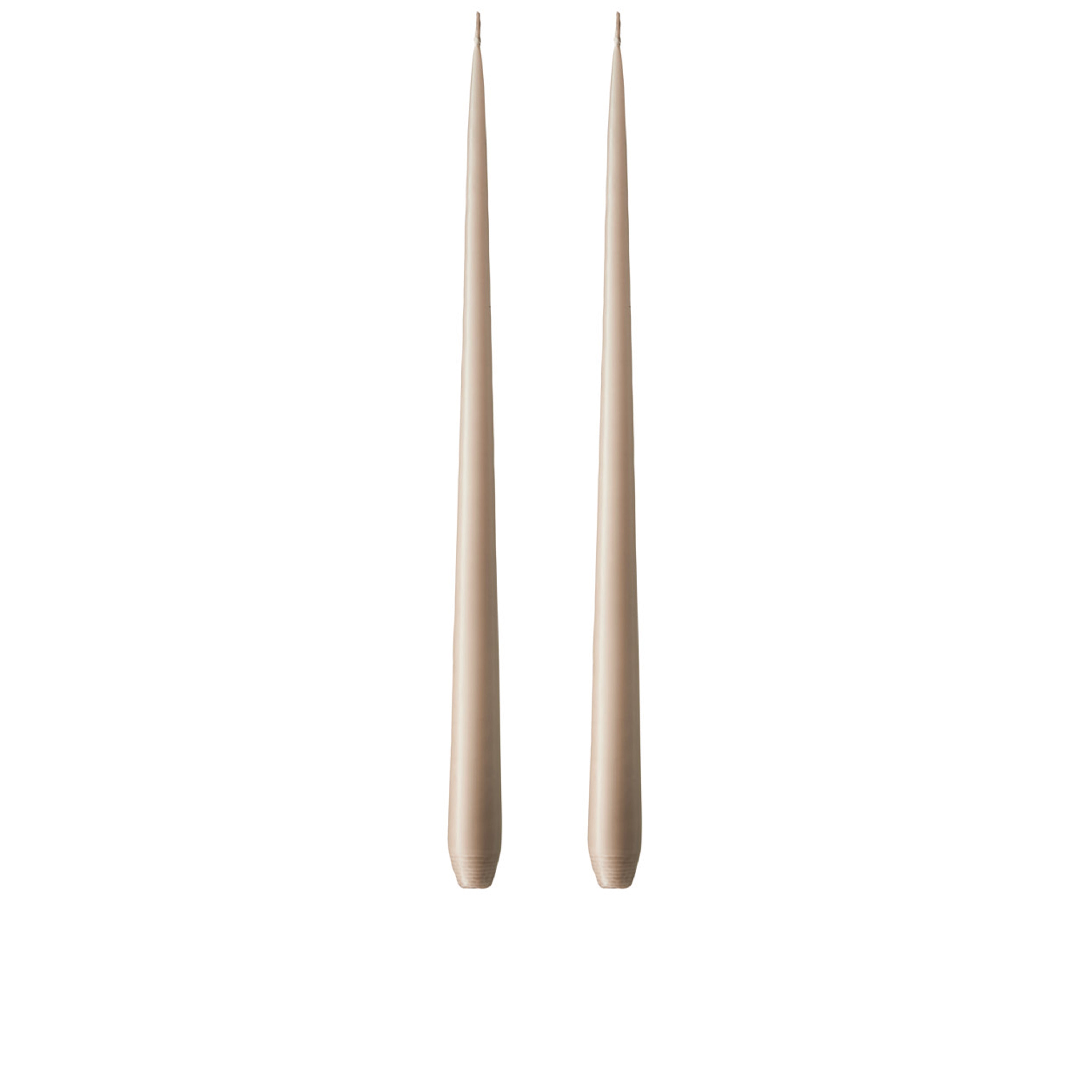 Nougat Note Kokusuz 2'Li Uzun Konik Mum 42 Cm