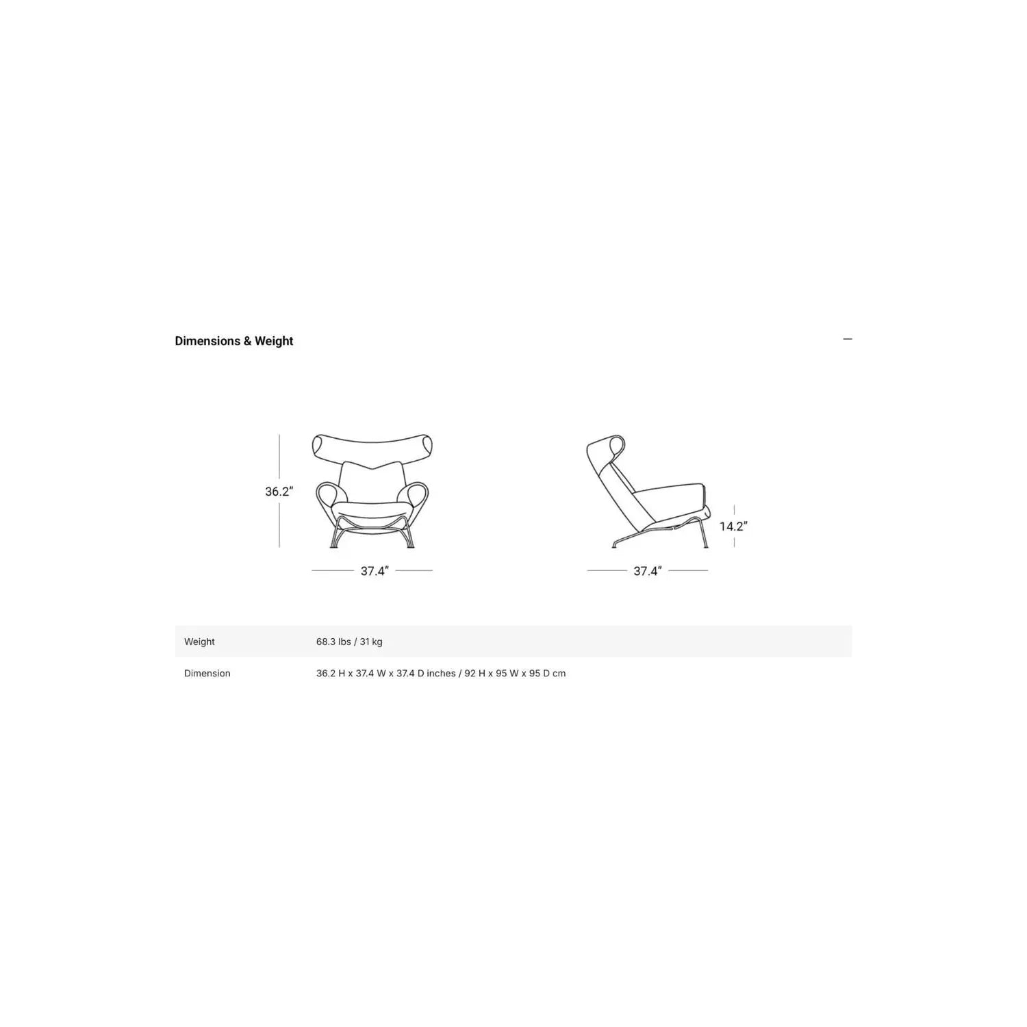 Ox Lounge Chair | Hans J. Wegner Tasarımı Esintili Berjer