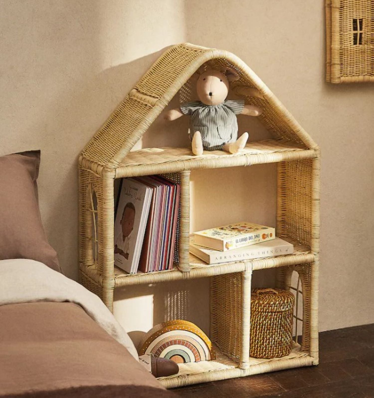 Rattan Ev Kitaplık