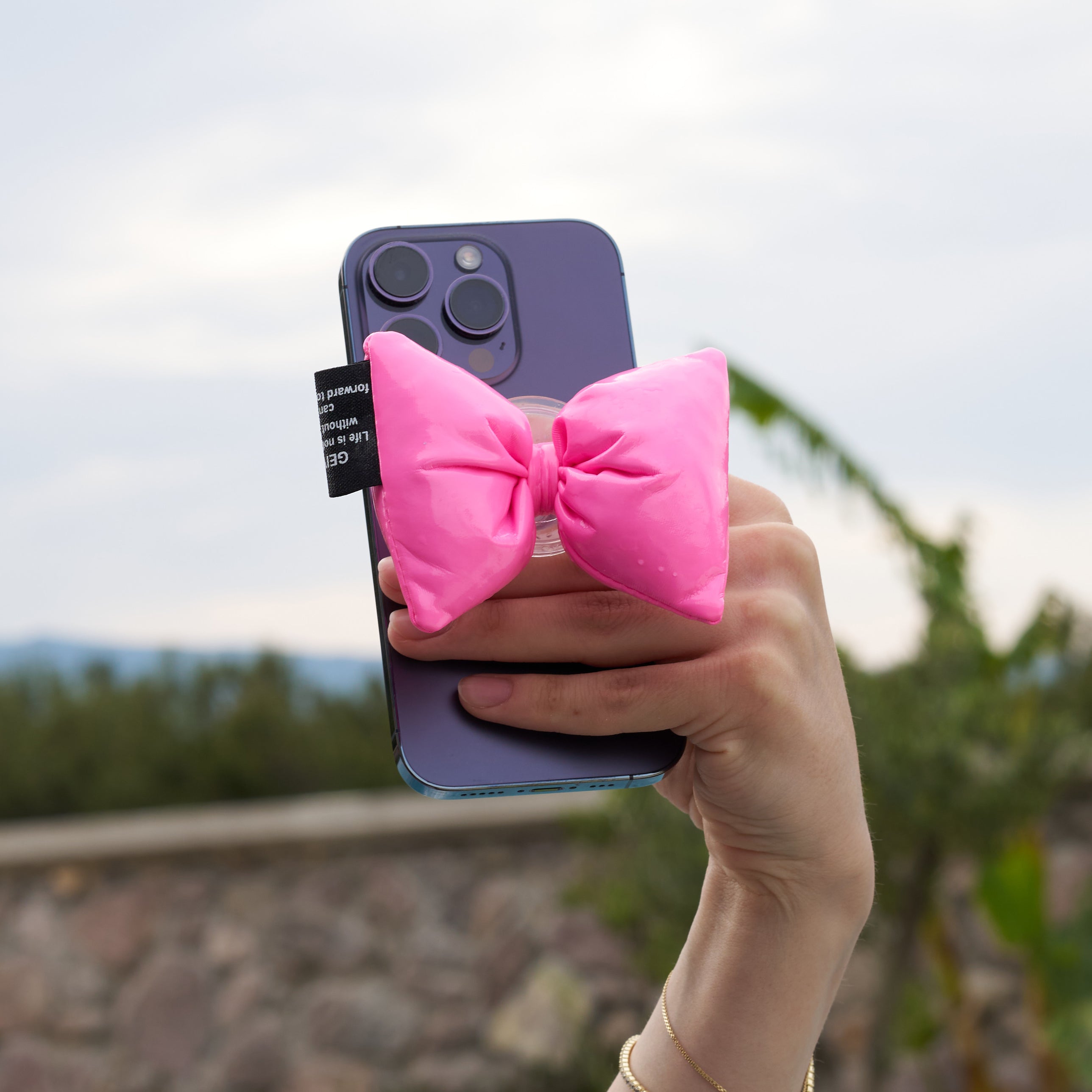 Ribbon Telefon Tutucu / Popsocket-Telefon Tutucu-Color Reflect-pembe-NowShopFun