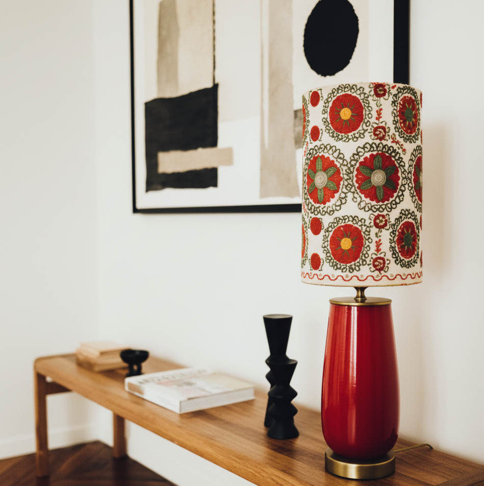 Samar El Yapımı Seramik Abajur-Abajur-Mystic Shine Design-NowShopFun